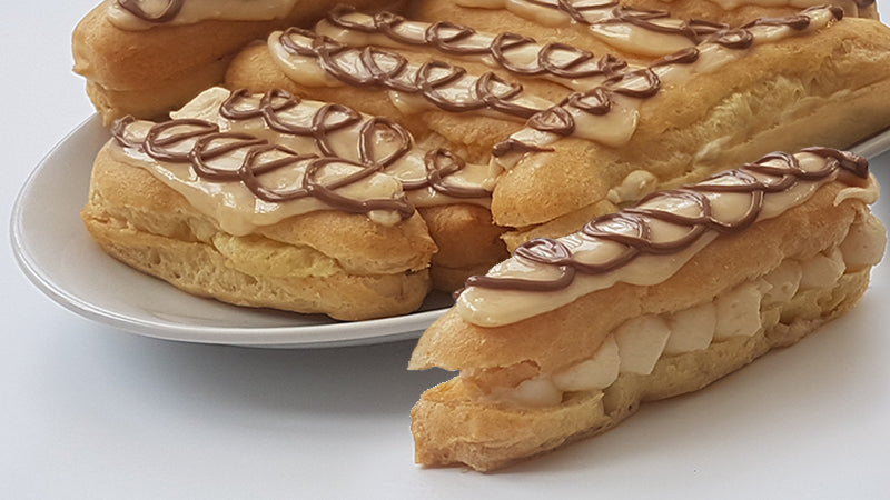 Ginger & Plum Fudge Eclairs