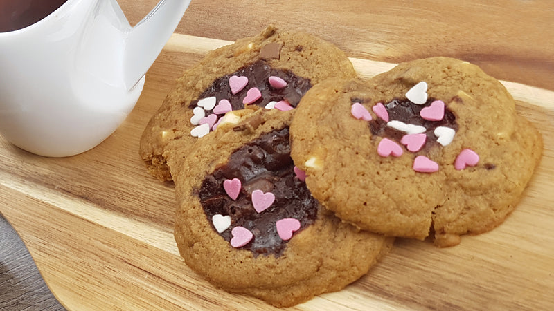 Treble Chocolate & Sea Salted Fudge Valentines Cookies