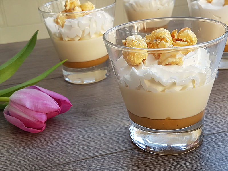 Salted Caramel Fudge Popcorn Pots