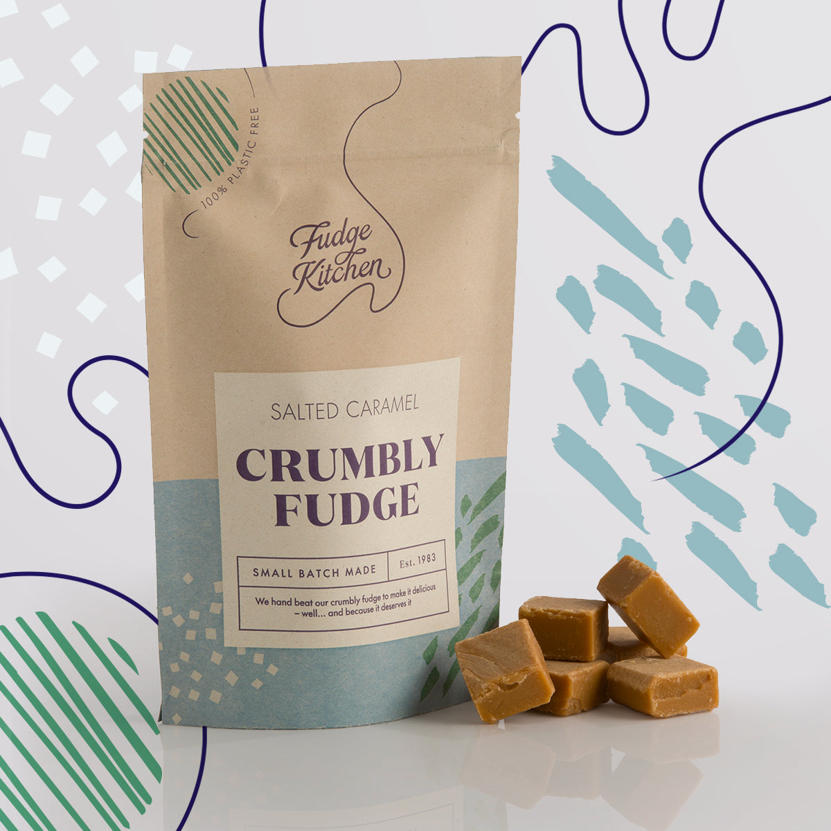 Crumbly Fudge Pouch with Fudge