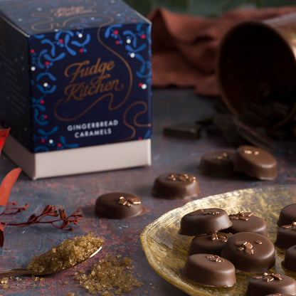 Gingerbread Caramels Photo On Table with Box
