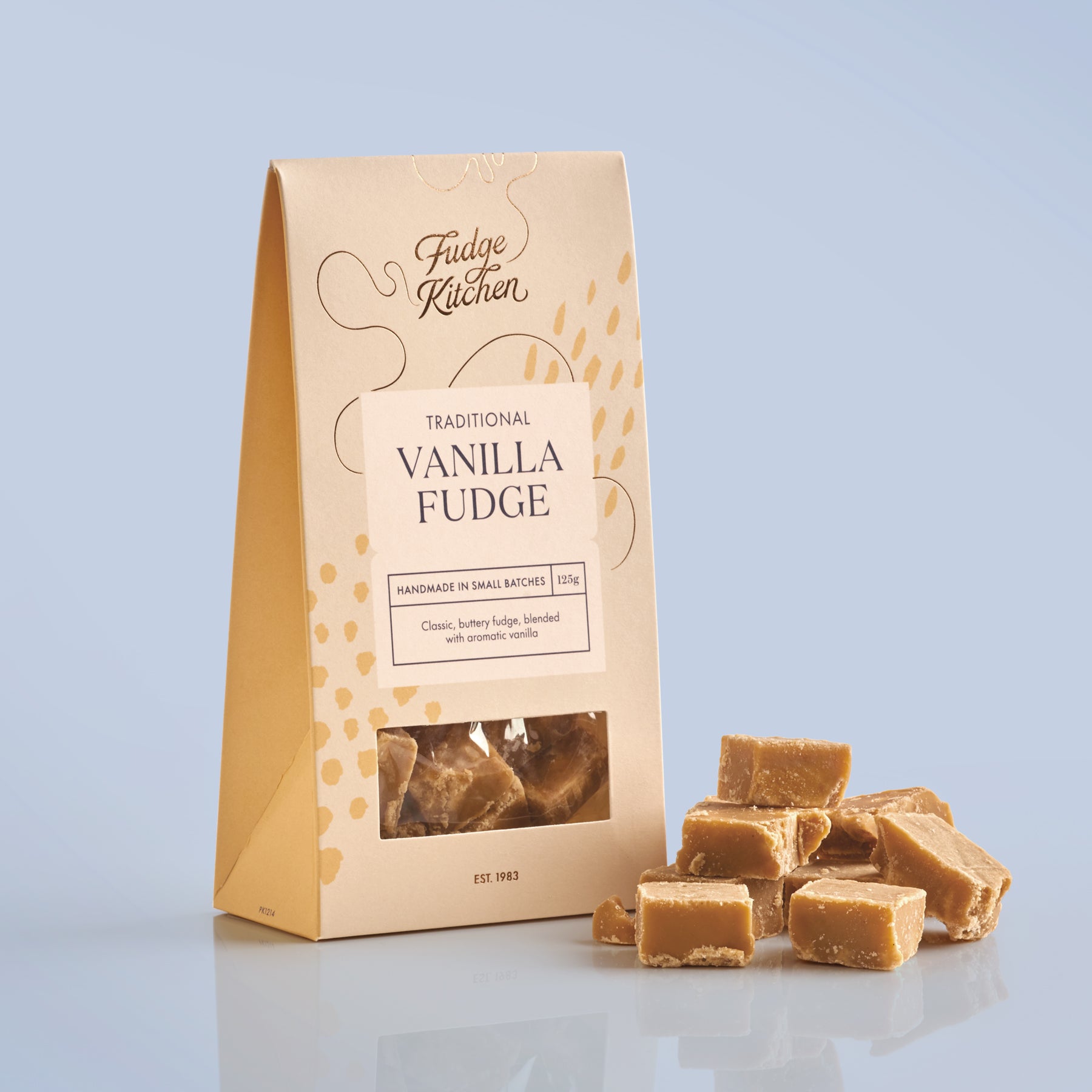 Enjoy the rich, buttery sweetness of Traditional Vanilla Fudge. A classic crumbly fudge with fragrant vanilla for a melt-in-your-mouth experience.