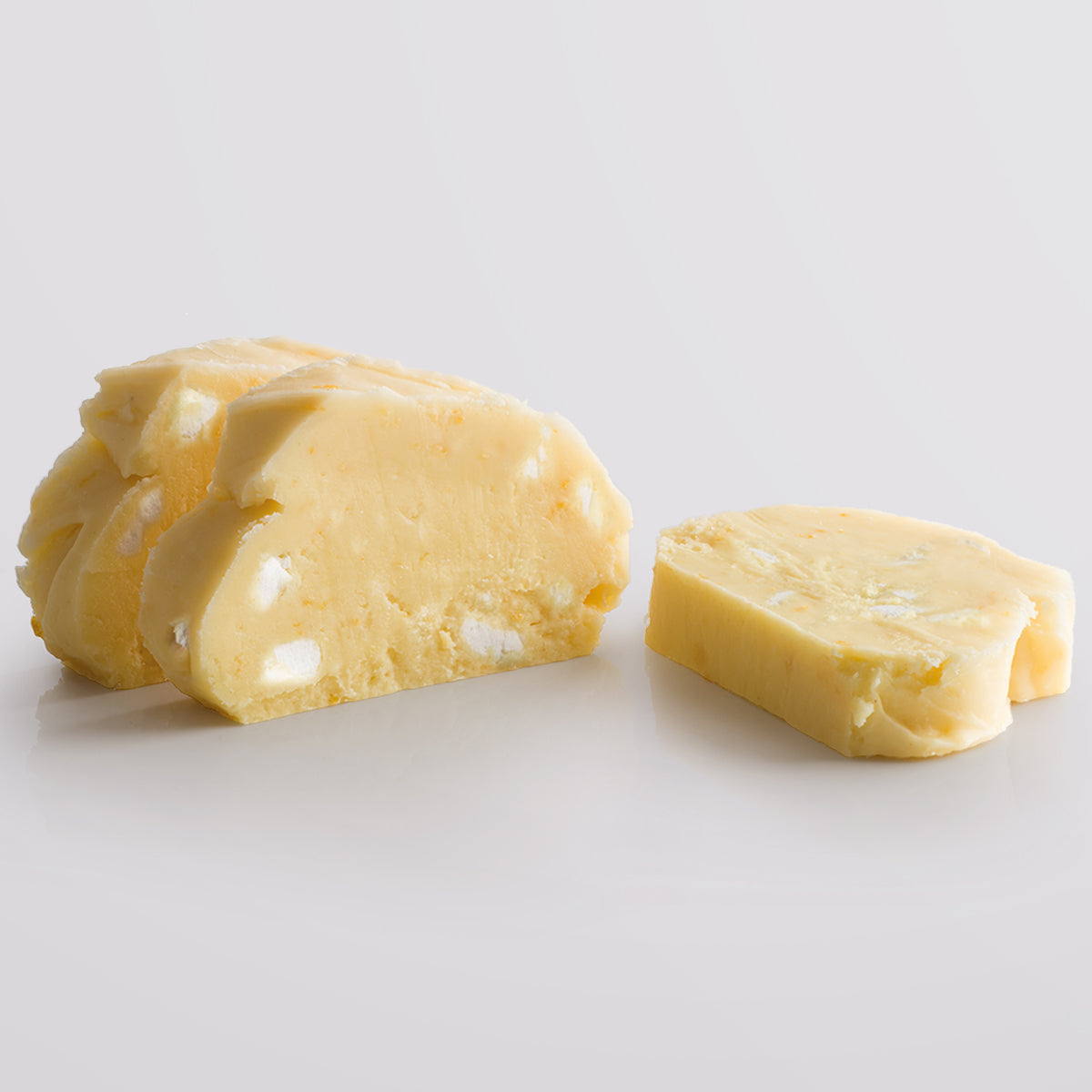 Lemon Meringue Fudge single slice, a Fudge Kitchen indulgent, handmade fresh fudge flavour.