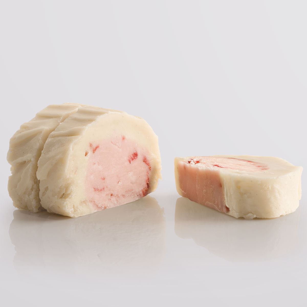 Tiered Strawberries & Cream Fudge - Single Slice