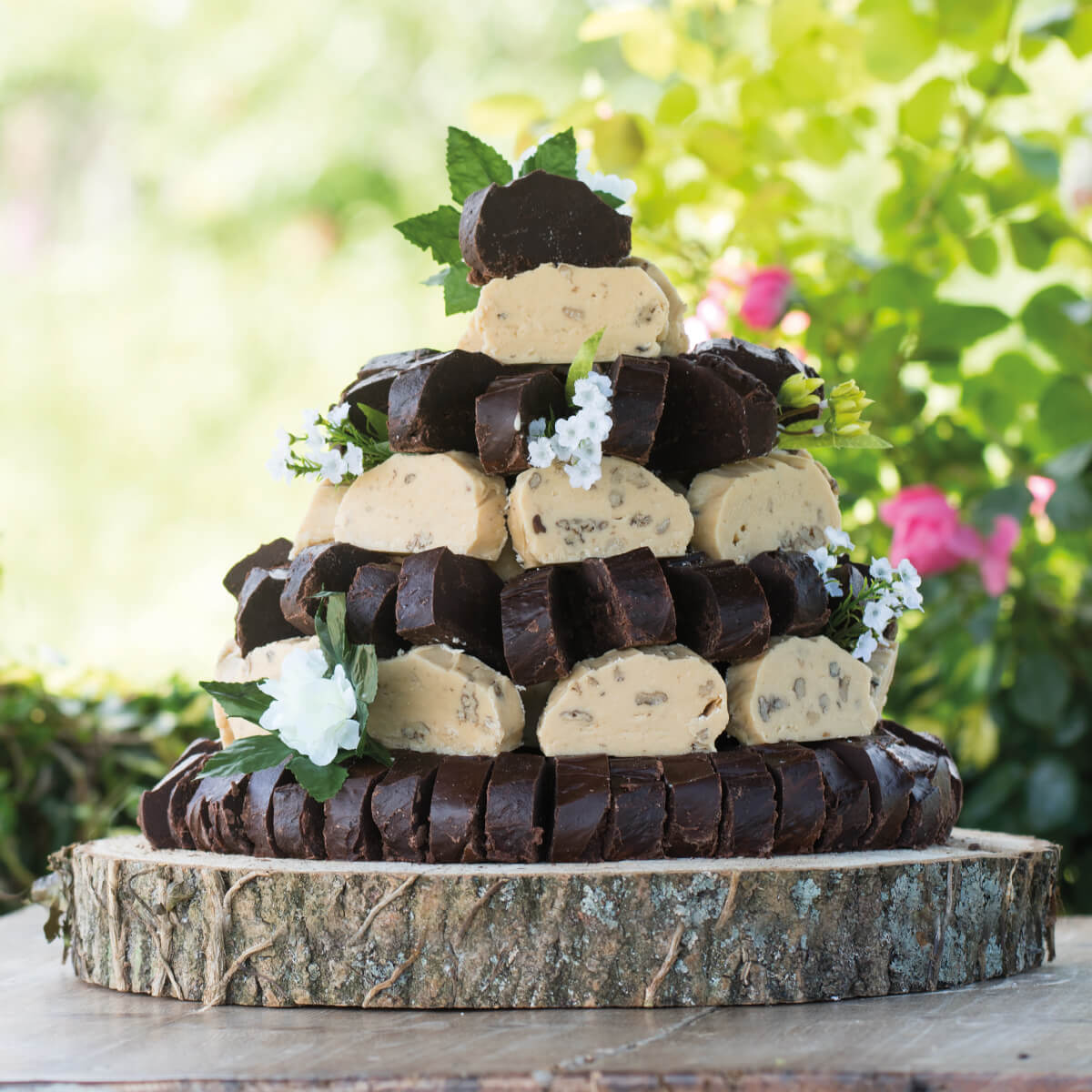 Wedding Fudge Sculptures Chocolate and Walnut Fudge