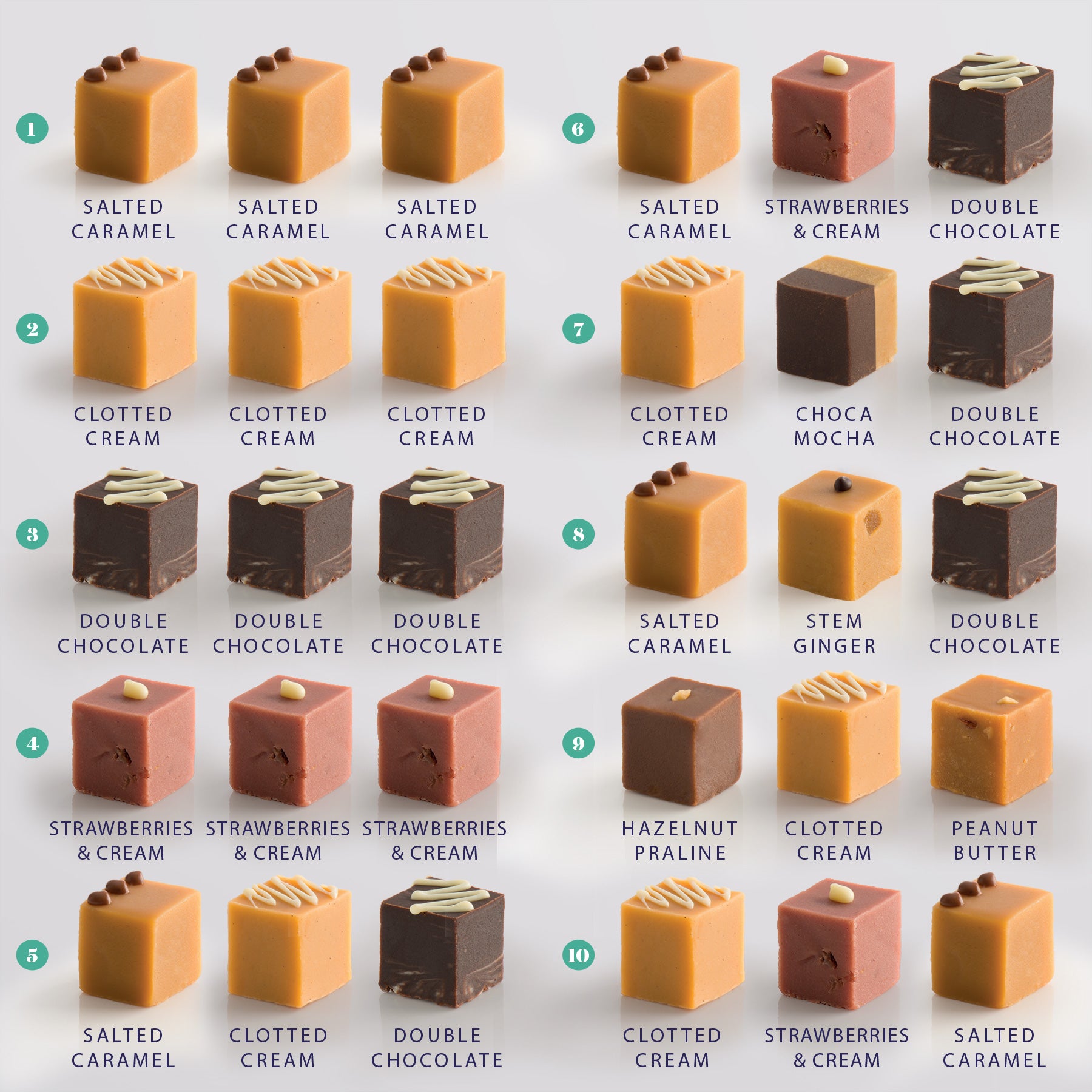 Close-up of Wedding Butter Fudge Favour Fudge Flavours, highlighting the creamy, buttery fudge inside each elegant slider packaging. A perfect treat for weddings, parties, or special celebrations.