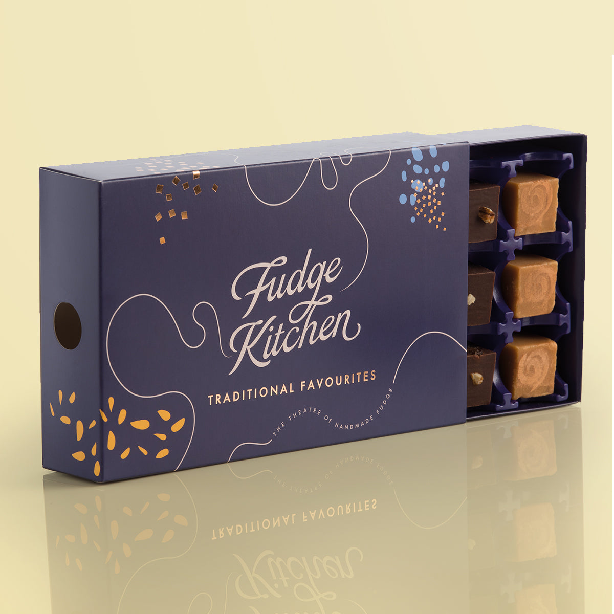Traditional Favourites Fudge Selection Butter Fudge Gift Box Open
