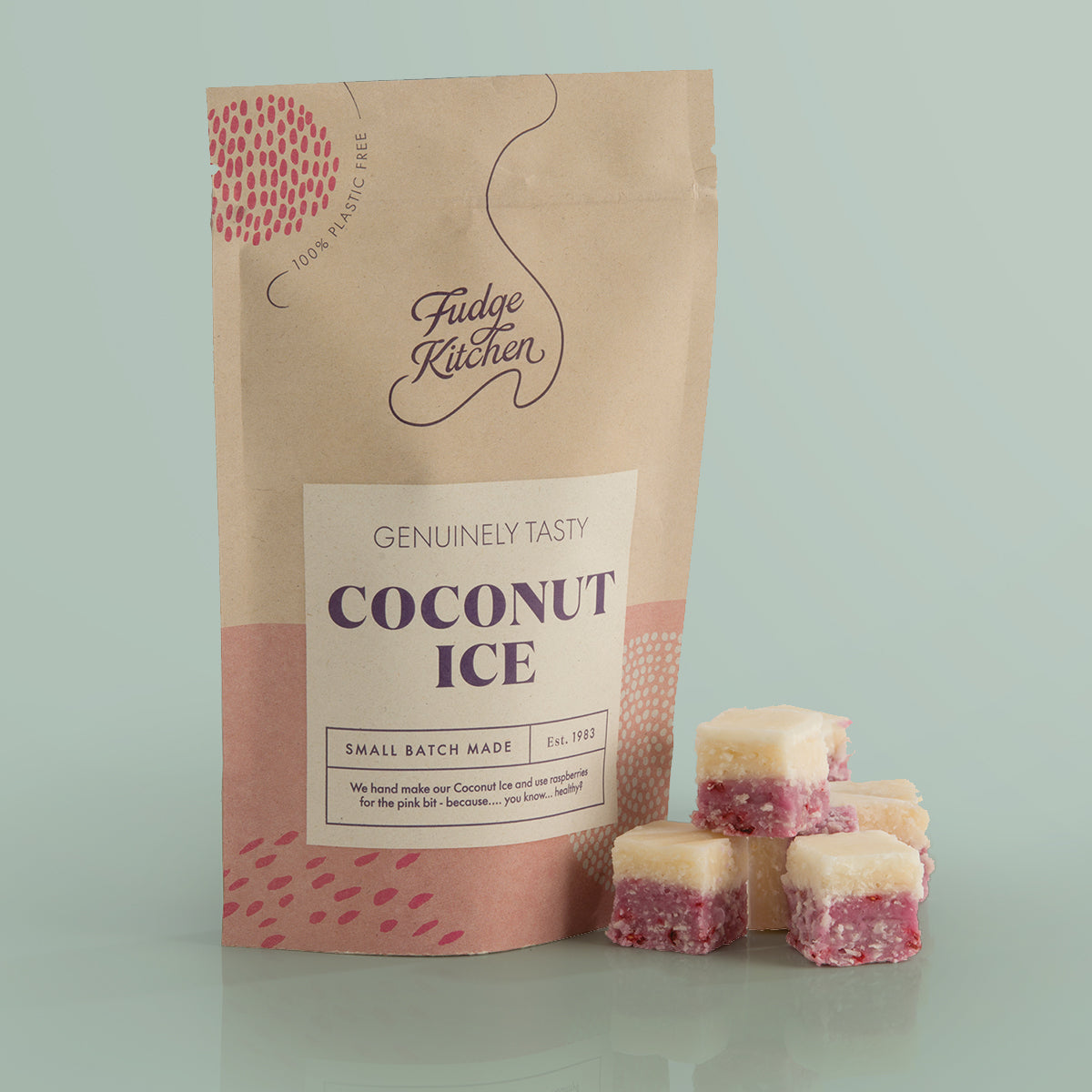 Coconut Ice Pouch with Coconut Ice