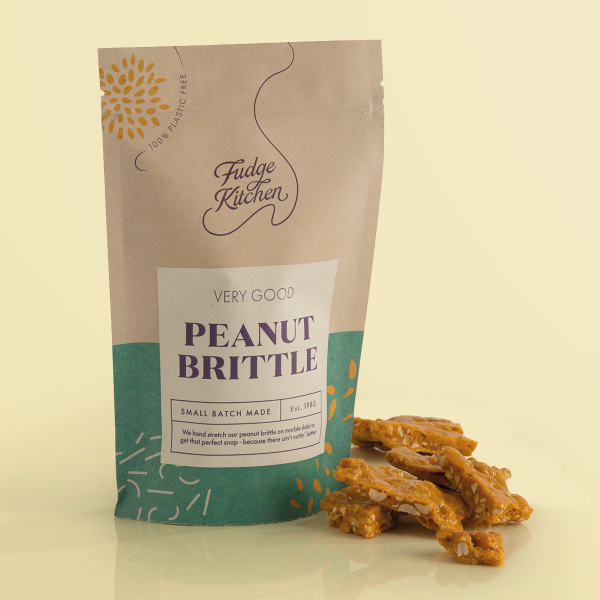 Peanut Brittle Pouch with Brittle